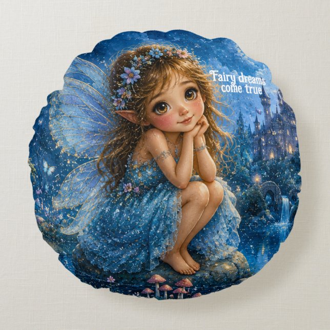 Fairy Dreams Come True Round Cushion (Front)