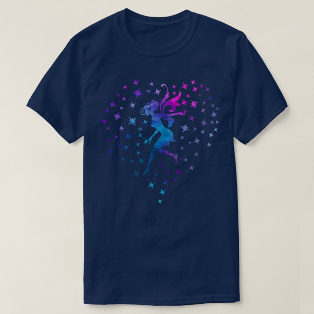 Fairy Dust Heart Stars Love Fairies Fairycore Fant T-Shirt (Design Front)
