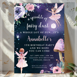 Fairy Dust Magical Enchanted Birthday Party Invitation
