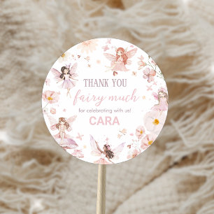 Fairy Enchanted Garden Birthday Party Classic Round Sticker