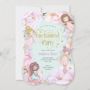 Fairy Enchanted Party, Garden Flower girl birthday Invitation