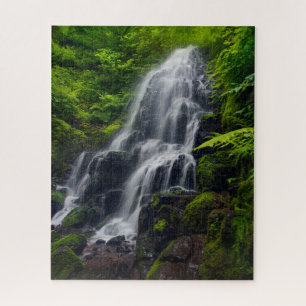 Fairy Falls   Colombia River Gorge Oregon. Jigsaw Puzzle