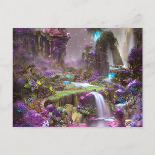 Fairy Fantasy Castle Landscape Postcard
