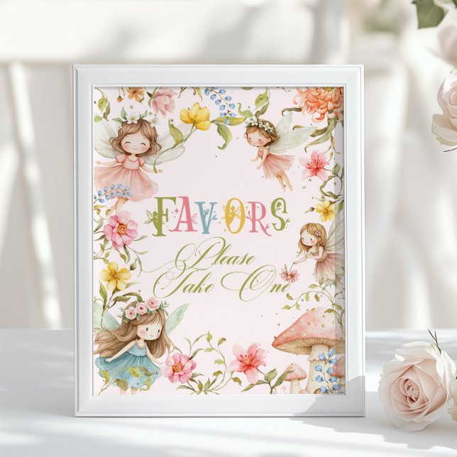 Fairy Favors Enchanted Garden Bright Brithday Poster (Creator Uploaded)