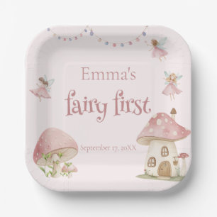 Fairy First 1st Birthday Enchanted Magical Paper Plate