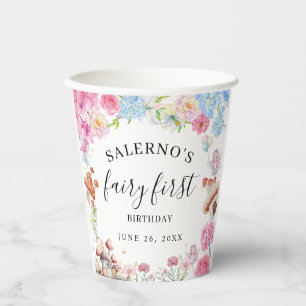 Fairy First Birthday 1st Birthday Paper Napkin Paper Cups