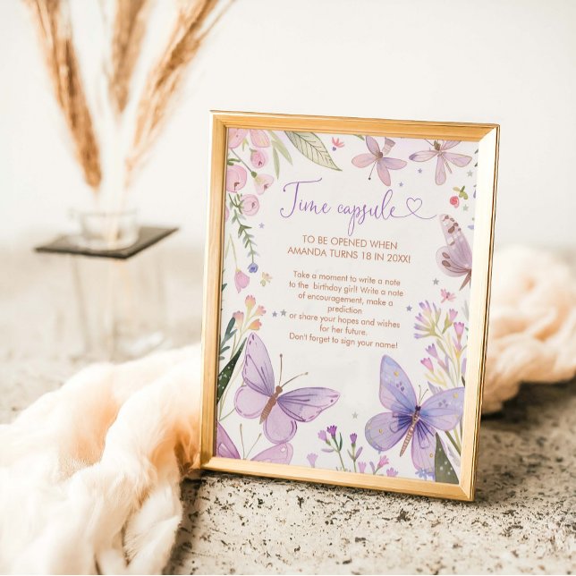 Fairy First Birthday 1st Birthday Time Capsule Poster (Creator Uploaded)