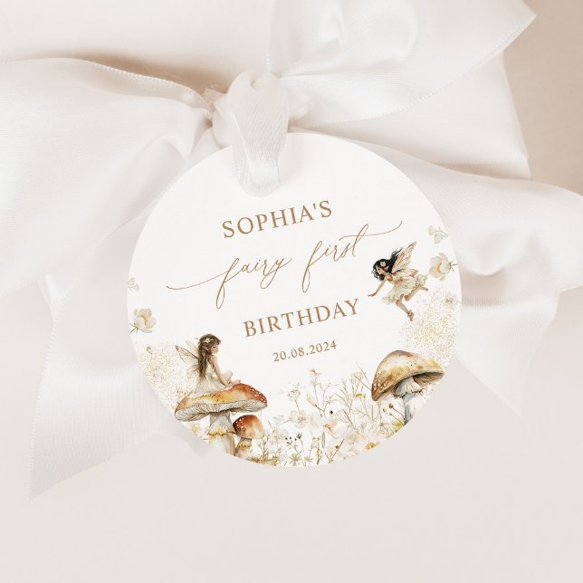 Fairy First Birthday Boho Favour Tags (Creator Uploaded)