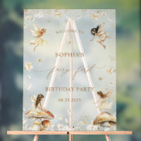Fairy First Birthday Boho Welcome Acrylic Sign