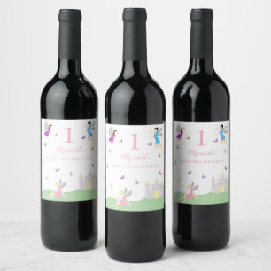 Fairy First Birthday Drink Label