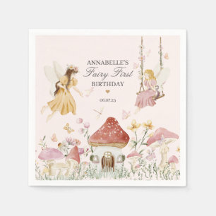 Fairy First Birthday Enchanted Dessert Tableware Napkin
