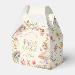 Fairy First Birthday Enchanted Garden Thank you Favour Box