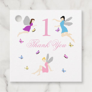 Fairy First Birthday Favour Tags