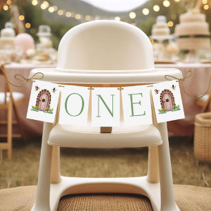 Fairy First Birthday, High Chair ONE Banner Invitation