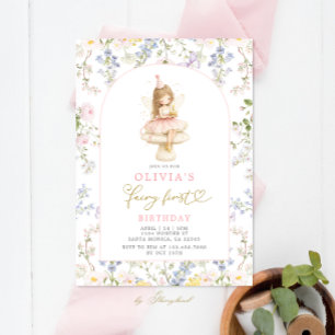 Fairy First Birthday Invitation