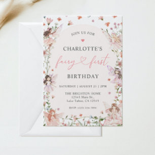 Fairy First Birthday Invitation