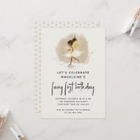 Fairy First Birthday Modern Pixie Elf 1st Birthday