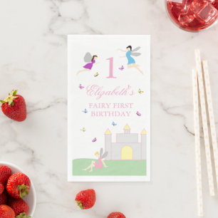 Fairy First Birthday Napkin