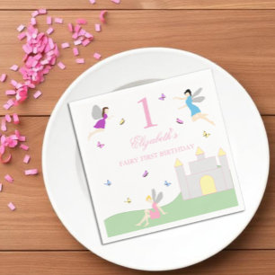 Fairy First Birthday Napkin