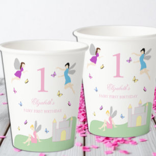 Fairy First Birthday Paper Cups