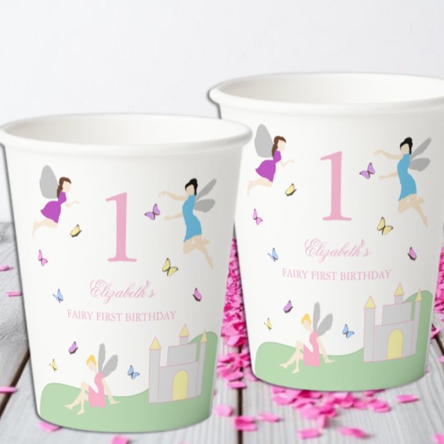 Fairy First Birthday Paper Cups (Creator Uploaded)