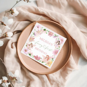 Fairy First Birthday Paper Napkins