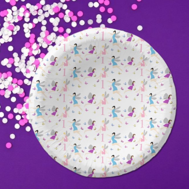 Fairy First Birthday Paper Plate (Creator Uploaded)