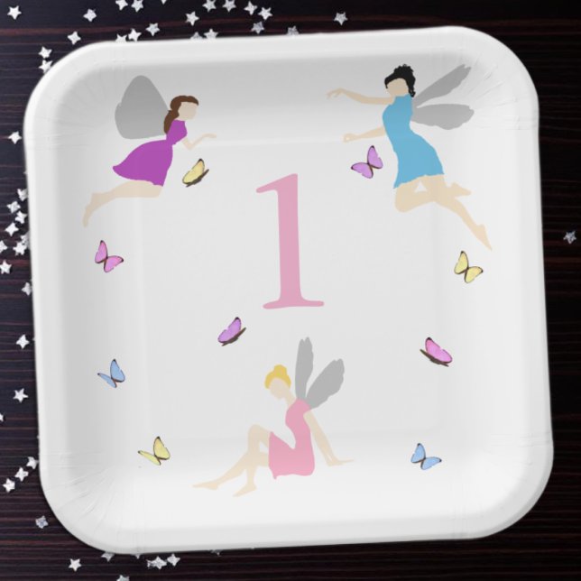 Fairy First Birthday Paper Plate (Creator Uploaded)