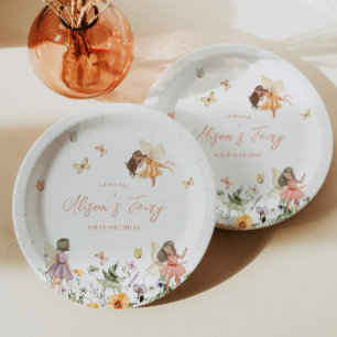 Fairy First Birthday Paper Plate