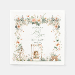 Fairy First Birthday Party Personalised Napkin