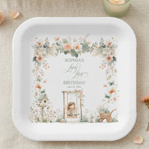 Fairy First Birthday Party Personalised Paper Plate