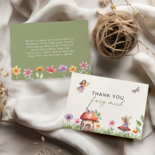 Fairy First Birthday Thank You Fairy Much Card