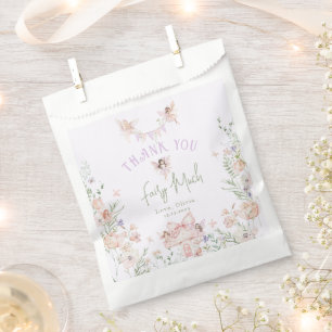 Fairy First Birthday Whimsical garden Lilac Favour Bag