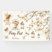 Fairy First Birthday Woodland Floral
