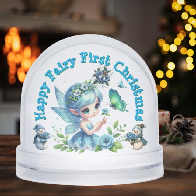Fairy First Christmas Photo Snow Globe (Creator Uploaded)
