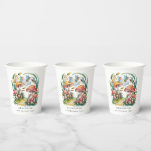 Fairy First Girl Birthday Party Paper Cups