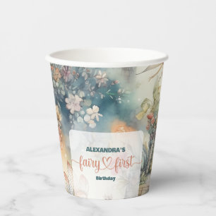 Fairy First Girl's 1st Birthday Paper Cups