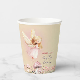 Fairy First Girl's 1st Birthday Party Paper Cups