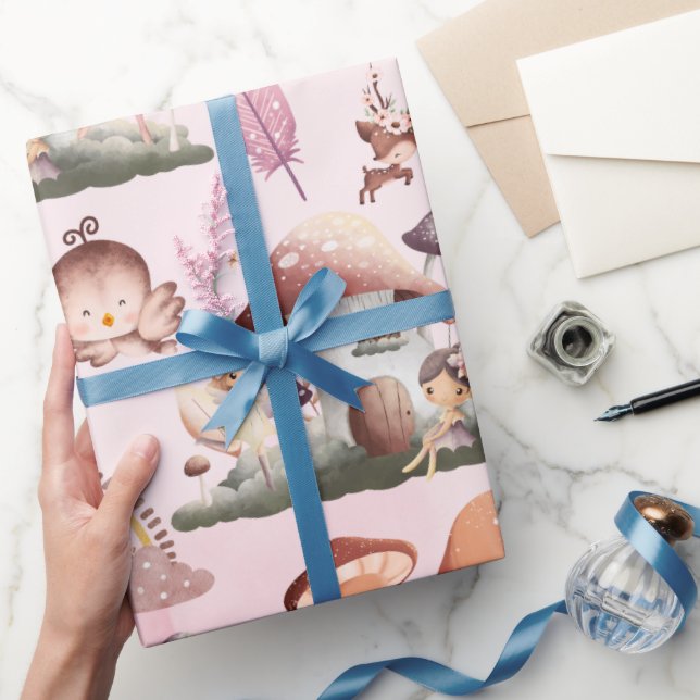 Fairy First Girl's 1st Birthday Wrapping Paper (Gifting)