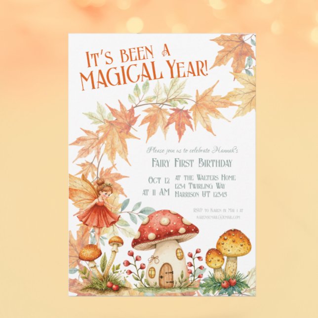 Fairy First Magic november Birthday Invitation (Creator Uploaded)