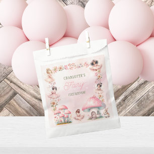 Fairy First Mushroom House Pink Birthday Favour Bag