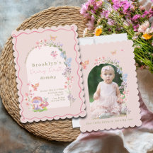 Fairy First Pastel Girl Birthday Invitation