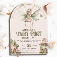 Fairy First Personalised Pink Sage 1st Birthday