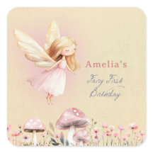 Fairy First Theme Girl's 1st Birthday Party Custom