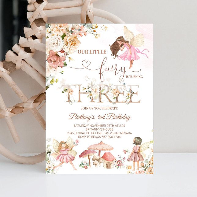 Fairy Floral Butterfly Magical Birthday Invitation (Creator Uploaded)