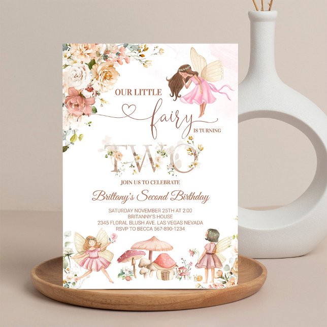 Fairy Floral Butterfly Magical Birthday Invitation (Creator Uploaded)