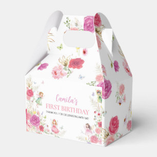 Fairy Floral First Birthday Favour Box