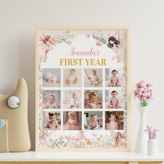 Fairy Floral Garden First Year Photo Milestone Poster (Creator Uploaded)