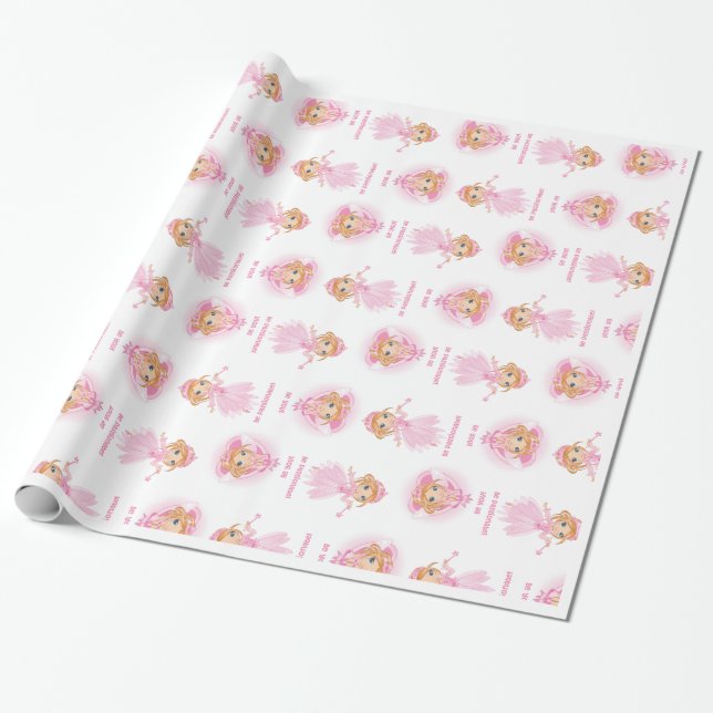 Fairy Floss Wrapping Paper (Unrolled)
