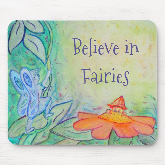 Fairy Flower Garden Art Custom Mousepad (Front)